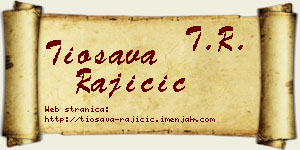 Tiosava Rajičić vizit kartica